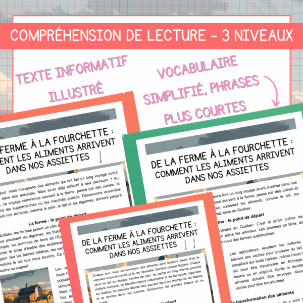 Compréhension de lecture - De la ferme à la fourchette : Comment les aliments arrivent dans nos assiettes – Image 2