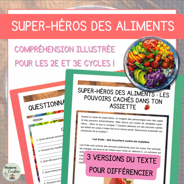 Compréhension de lecture - Les surprenantes propriétés des aliments