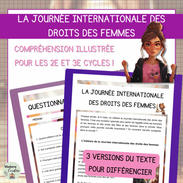 Compréhension de lecture - Journée des droits des femmes