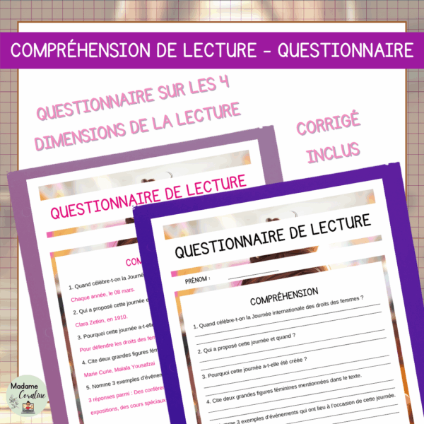 Compréhension de lecture - Journée des droits des femmes – Image 3