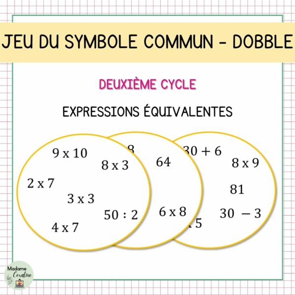 Dobble / Spot it - Jeu Expressions équivalentes