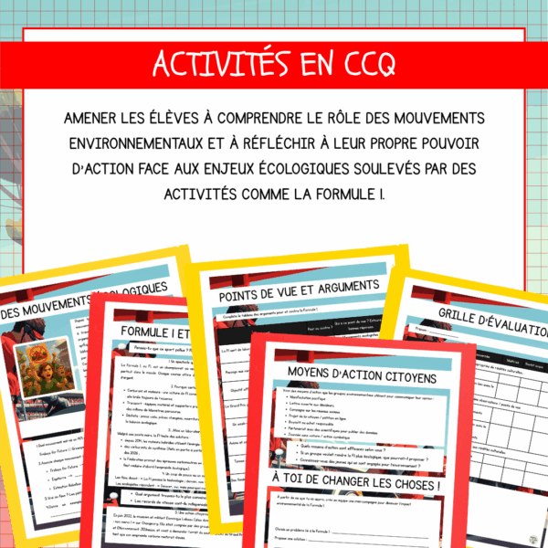 Activités pédagogiques Formule 1