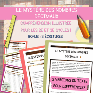Compréhension de lecture - Le mystère des nombres décimaux