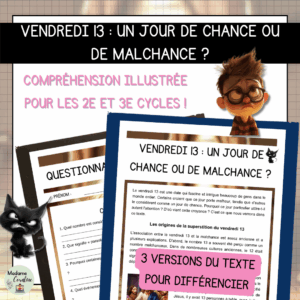 Vendredi 13 - Compréhension de lecture