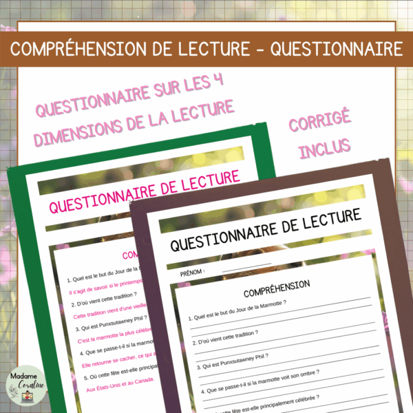Jour de la Marmotte - Compréhension de lecture – Image 3