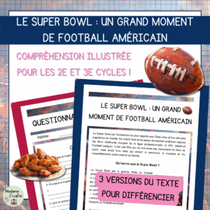 Superbowl - Compréhension de lecture