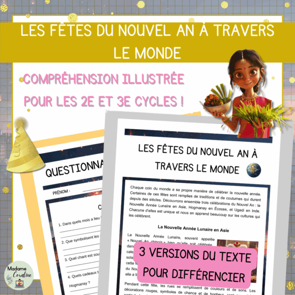 Compréhension de lecture - Nouvel An dans le monde