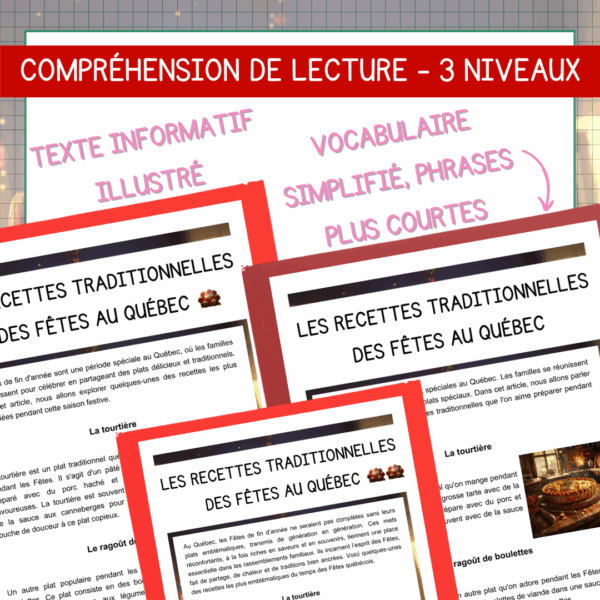 Compréhension de lecture - Noël - Les recettes traditionnelles des Fêtes au Québec – Image 2