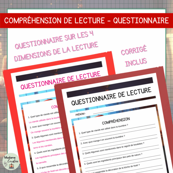 Compréhension de lecture - Noël - Les recettes traditionnelles des Fêtes au Québec – Image 3