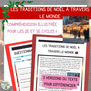 Compréhension de lecture - Noël - Les traditions de Noël à travers le monde