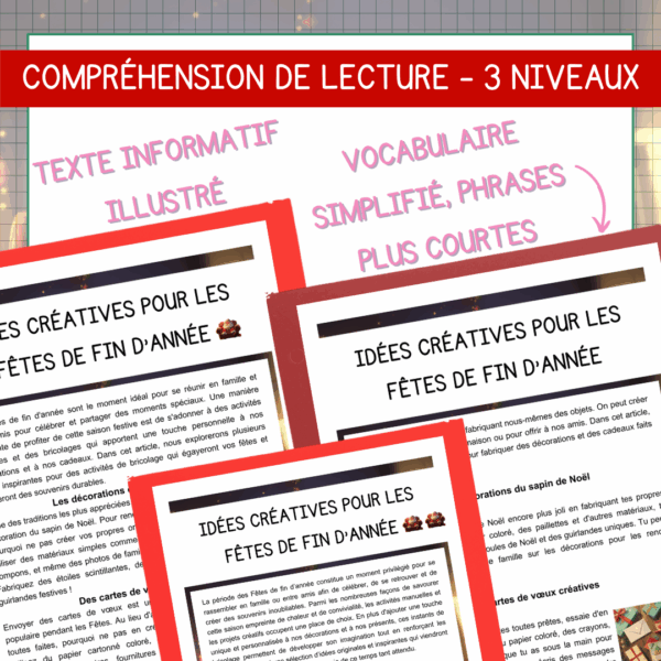 Compréhension de lecture - Noël - Idées créatives pour les fêtes de fin d'année – Image 2