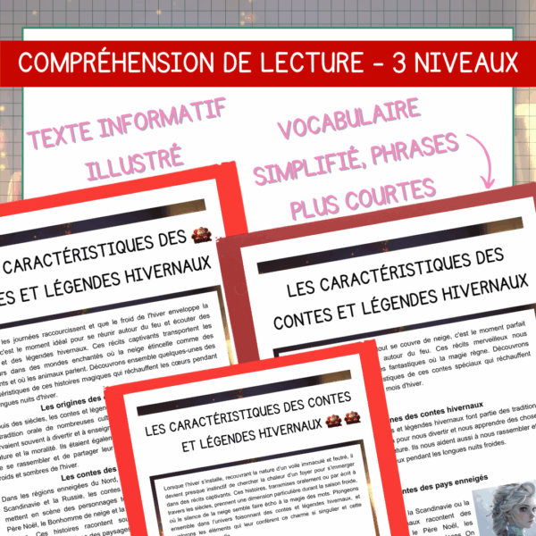 Compréhension de lecture - Noël - Les caractéristiques des contes et légendes hivernaux – Image 2