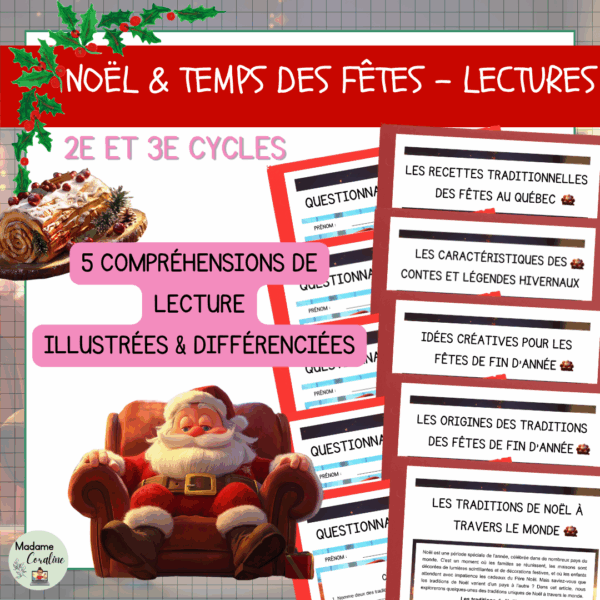 Ensemble - Compréhensions de lecture - Noël et Temps des Fêtes