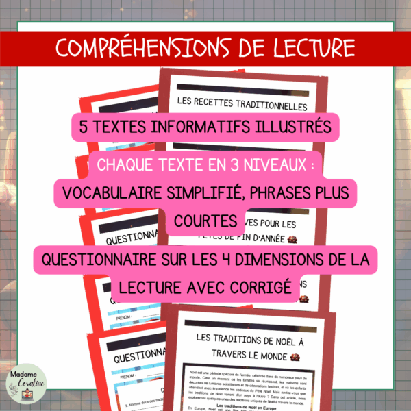 Ensemble - Compréhensions de lecture - Noël et Temps des Fêtes