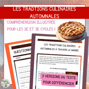 Compréhension de lecture - Les traditions culinaires d'automne à travers le monde