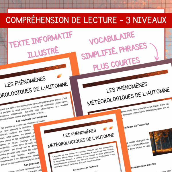 Compréhension de lecture - Les phénomènes météorologiques de l'automne – Image 2
