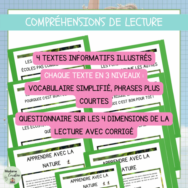 Ensemble - Compréhensions de lecture - Classe dehors