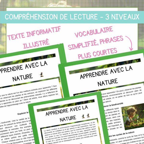 Compréhension de lecture - Classe dehors - Apprendre avec la nature – Image 2