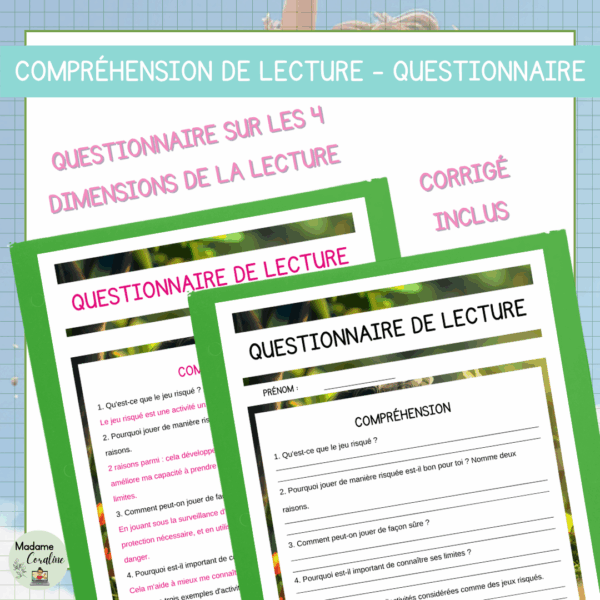 Compréhension de lecture - Classe dehors - Le jeu risqué en plein air – Image 3