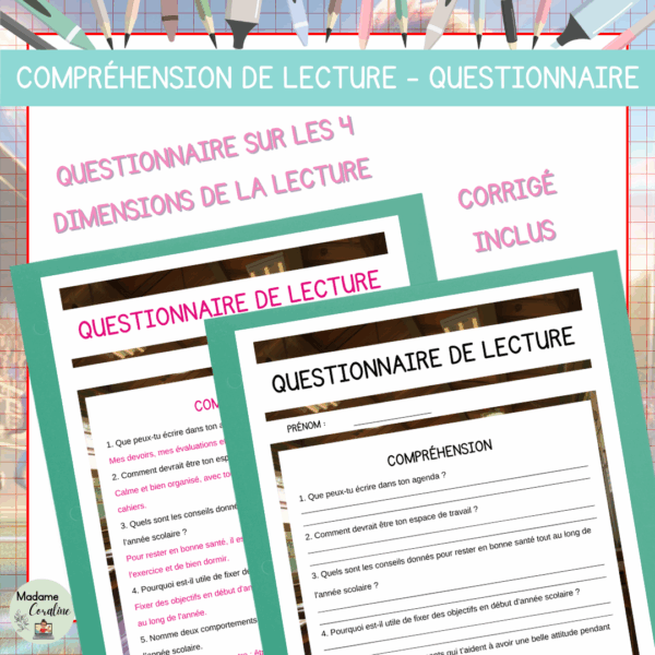 Compréhension de lecture - Rentrée scolaire - Se préparer pour une année scolaire réussie – Image 3