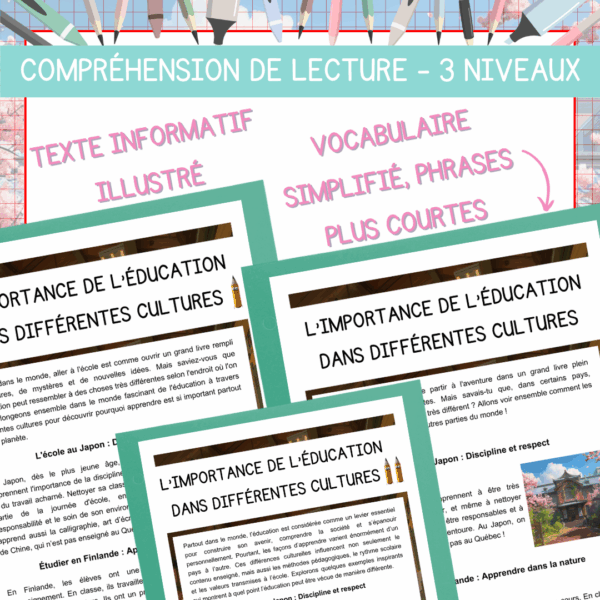 Compréhension de lecture - Rentrée scolaire - L'importance de l'éducation dans différentes cultures – Image 2