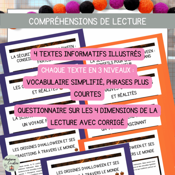 Ensemble - Compréhensions de lecture - Halloween