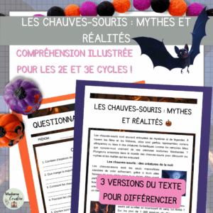 Compréhensions lecture - Halloween - Les chauves-souris : mythes et réalités