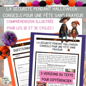 Compréhension de lecture - La sécurité pendant Halloween