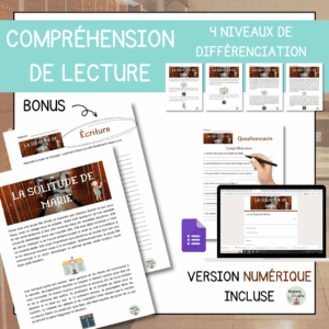 Compréhension de lecture - La solitude de Marie
