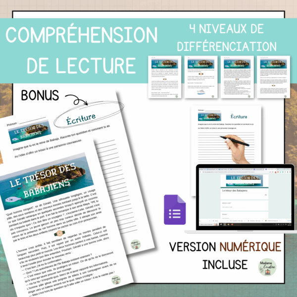 Compréhension de lecture - Le trésor des Babajiens