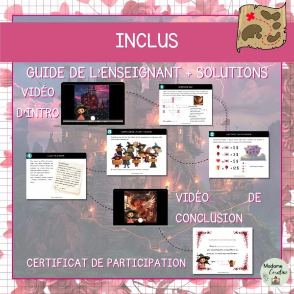Jeu d'évasion pédagogique - Saint-Valentin - La potion des roses fanées