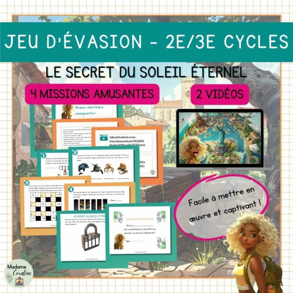 Jeu d'évasion pédagogique de fin d'année - Soleil éternel