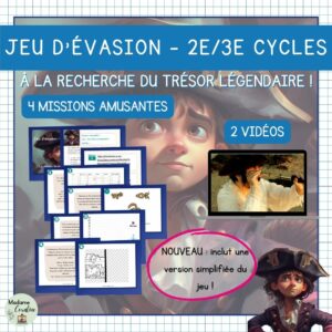 Jeu d'évasion pédagogique de fin d'année - Trésor du pirate