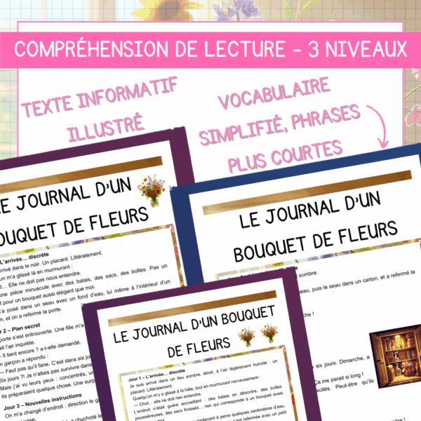 Compréhension de lecture - Fête des mères - Le journal d'un bouquet de fleurs – Image 2
