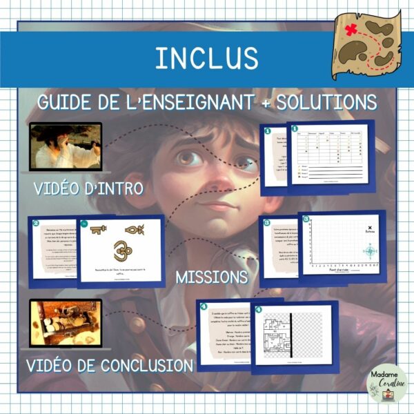 Jeu d'évasion pédagogique de fin d'année - Trésor du pirate