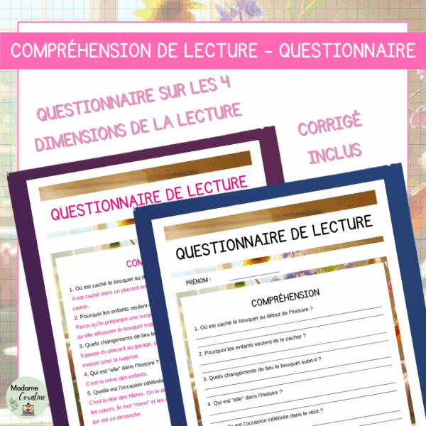 Compréhension de lecture - Fête des mères - Le journal d'un bouquet de fleurs – Image 3