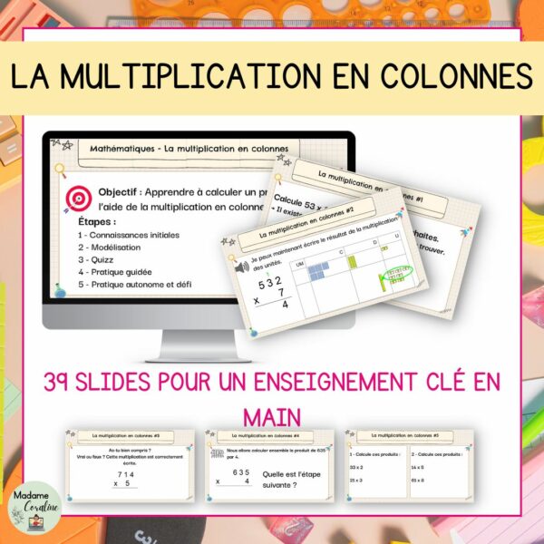 La multiplication en colonnes - clé en main