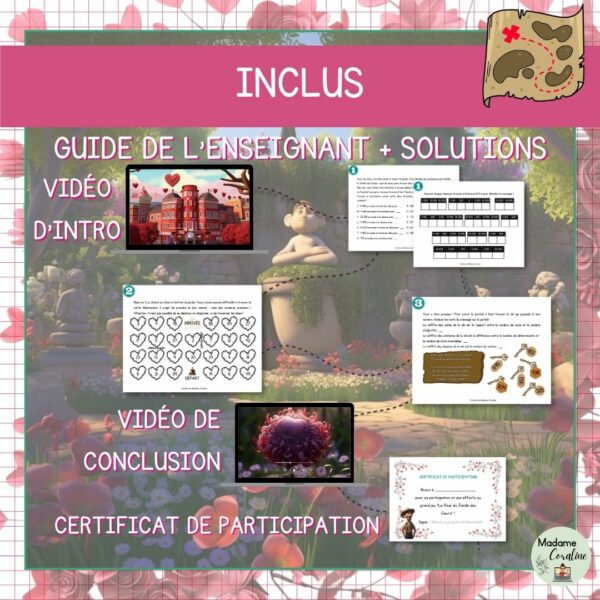 Jeu d'évasion pédagogique de Saint-Valentin - Jardin des coeurs