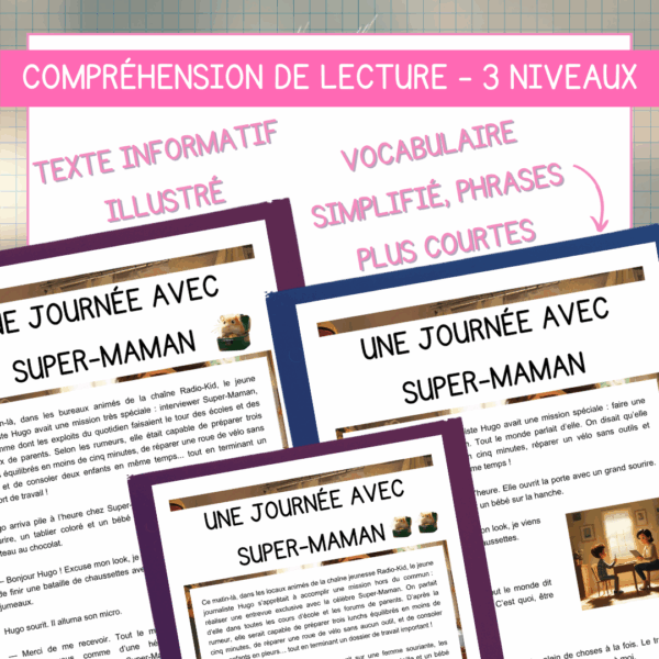 Compréhension de lecture - Fête des mères - Une journée avec Super-Maman – Image 2