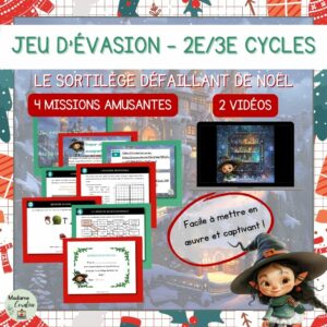 Jeu d'évasion pédagogique Noël Temps des fêtes - Sortilège