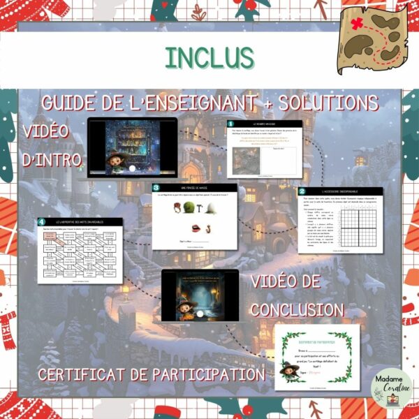 Jeu d'évasion pédagogique Noël Temps des fêtes - Sortilège