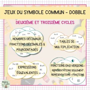 Jeux mathématiques Dobble