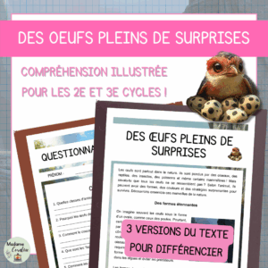 Compréhension de lecture - Pâques - Des œufs pleins de surprises