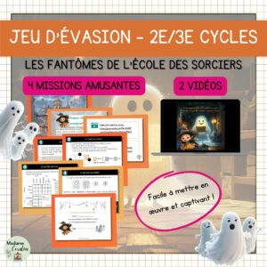 Jeu d'évasion pédagogique Halloween - Les fantômes de l'école
