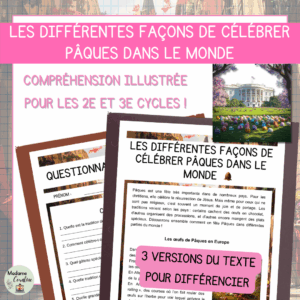 Compréhension de lecture - Pâques dans le monde