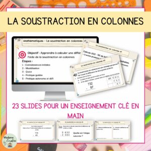 Soustraction en colonnes - clé en main