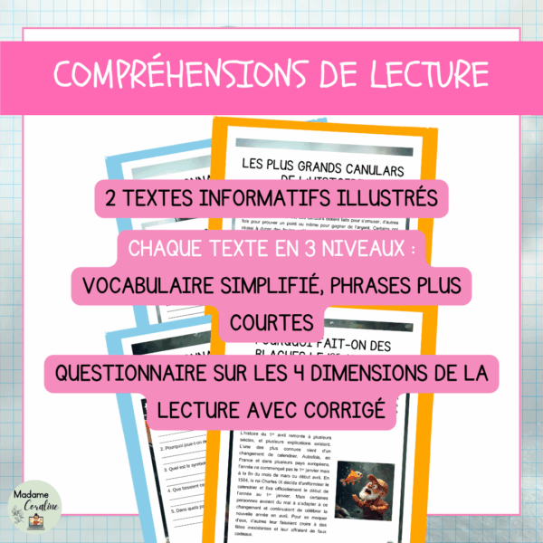 Ensemble - Compréhensions de lecture et coloriage - Poisson d'Avril