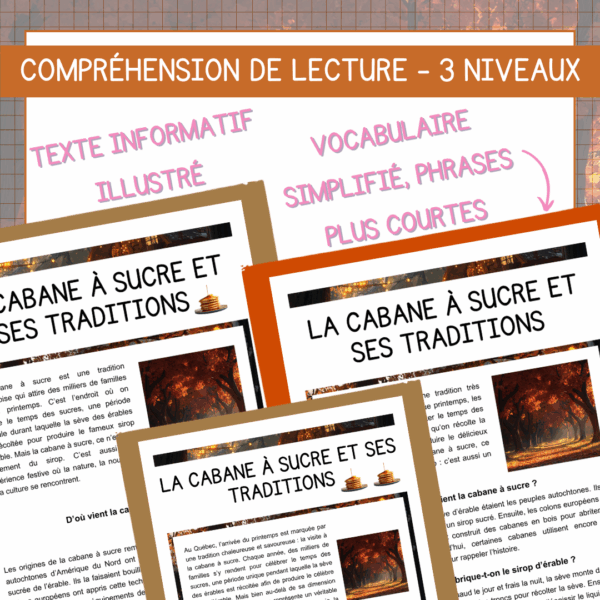 Compréhension de lecture - Temps des sucres - La cabane à sucre et ses traditions – Image 2