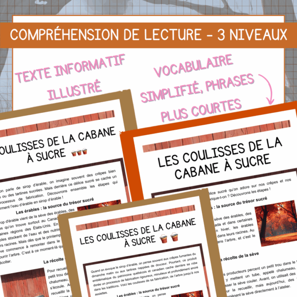 Compréhension de lecture - Temps des sucres - Les coulisses de la cabane à sucre – Image 2