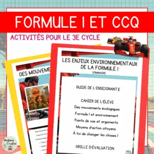 Activité CCQ 3e cycle Formule 1